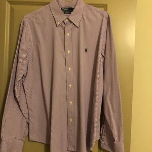 Polo Ralph Lauren Purple Stripped Shirt Size XL